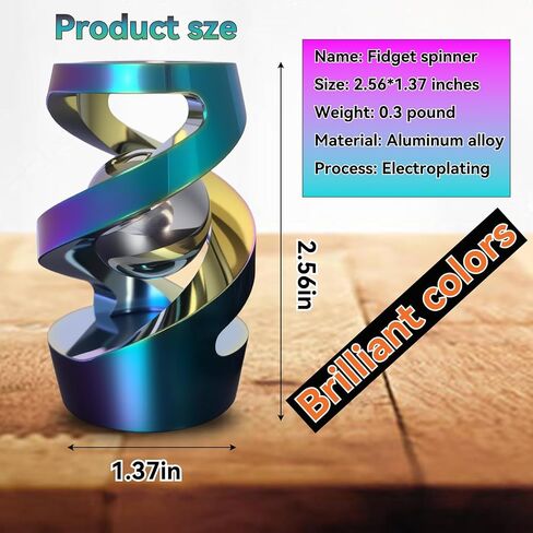 Metal Fidget Toy, Fidget Spinners, Adult Fidget Toys, Fidgets for Anxiety and Stress, Desk Adult Fidgeting Stress Relief Gift (Colorful) in Saudi Arabia
