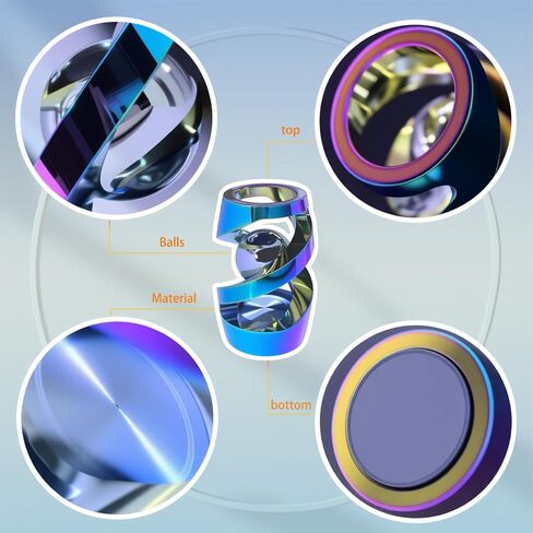 Metal Fidget Toy, Fidget Spinners, Adult Fidget Toys, Fidgets for Anxiety and Stress, Desk Adult Fidgeting Stress Relief Gift (Colorful) in Saudi Arabia