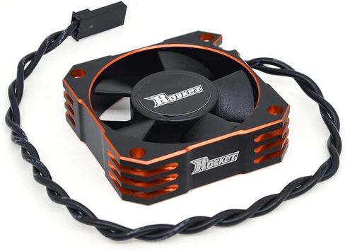 Rocket 35mm Metal Motor Cooling Fan 8.5V/21000RPM Heat Dissipation Cooling Fan for 1/10 1/12 1/8 RC Car Brushless Motor (Orange) in Saudi Arabia