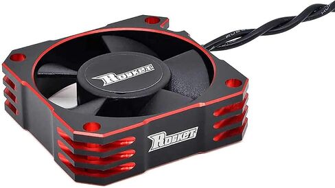 Rocket 35mm Metal Motor Cooling Fan 8.5V/21000RPM Heat Dissipation Cooling Fan for 1/10 1/12 1/8 RC Car Brushless Motor (Orange) in Saudi Arabia