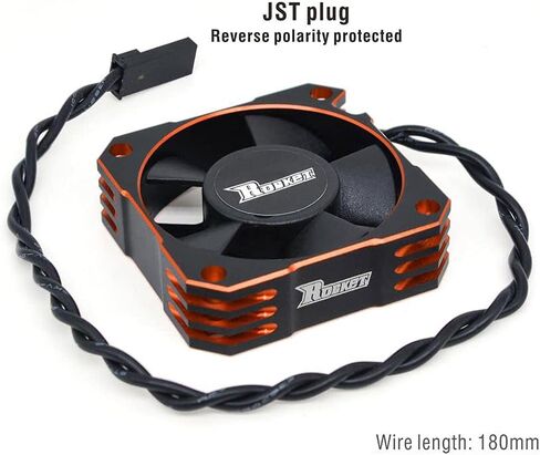 Rocket 35mm Metal Motor Cooling Fan 8.5V/21000RPM Heat Dissipation Cooling Fan for 1/10 1/12 1/8 RC Car Brushless Motor (Orange) in Saudi Arabia