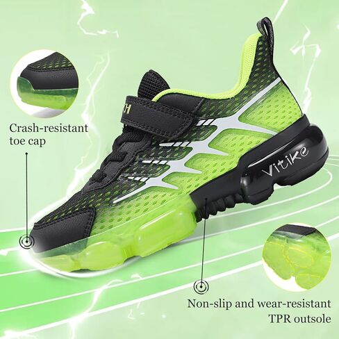 JMFCHI Kids Sneakers Boys Girls Tennis Running Shoes Outdoor Hiking Sneaker for Boys Athletic Breathable in Kuwait