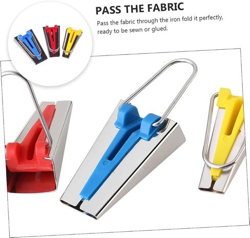 jojofuny 1set Bias Tape Maker Set Fabric Quilting Tool for DIY Binding Includes Precision Tools for Creating Professional Bias Tape for Quilting and Sewing 3pcs in Saudi Arabia