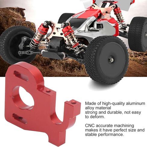 Keenso RC Car Motor Mount, Adjustable Aluminum Alloy RC Motor Mount RC Car Motor Mount Seat Holder RC Car Accessory for Wltoys 1/14 144001(red) in Saudi Arabia