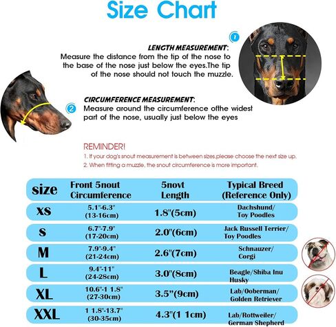 Dog Muzzle, Breathable Basket Muzzles for Small Medium Large Sized Dogs, Adjustable Humane Cage Mouth Cover for Scavenging Grooming Biting Chewing, Allows Panting and Drinking(Soft Rubber, L) in Kuwait