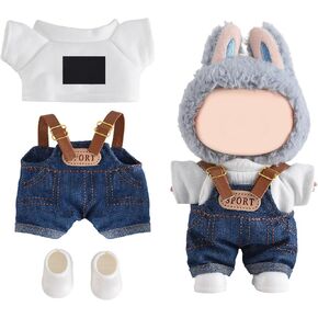 مجموعة ملابس الدمية للمبوبو ، ملابس جميلة تناسبها مثالية لخلع الملابس 5.9-6.7 بوصة ، ملحقات ملابس Bubudoll مع أحذية المطر العشوائية ذات اللون الوردي مع القوس) in Kuwait