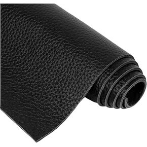 Black Leather, 1.4-2.0mm Thickness for Wallets, Briefcases, Sofa & Stool, Leather Sheets for Crafting (Black lizhiwen16×32 in Kuwait
