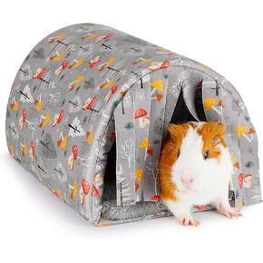 مخبأ خنزير غينيا مع ستارة، نفق خنزير غينيا، سرير خنزير غينيا الناعم مع بدلة وسادة لقفص خنزير غينيا، بيت خنزير غينيا قابل للغسل لخنزير غينيا، الهامستر، شينشيلا، الأرنب، ابن مقرض in Kuwait