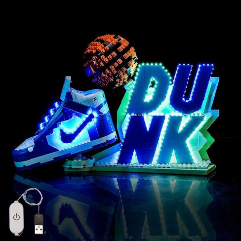 ضوء LED المتوافق مع Lego Nike Dunk ، الإضاءة الإبداعية متوافقة مع LEGO 43008 - باستثناء الطوب (مفتاح حساس للمس مع وظيفة التعتيم) in Saudi Arabia