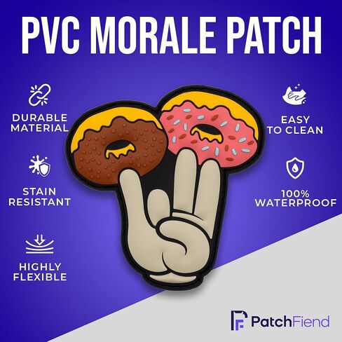 رقعة معنويات PVC "FAFO" - مدعومة بخطاف، نمط الوجبات السريعة لحقيبة الظهر والعتاد العسكري - مثالية لعشاق الميمات ومحبي الهامبرغر ومحبي التصحيح المضحك - رقع مخصصة مرحة in Kuwait