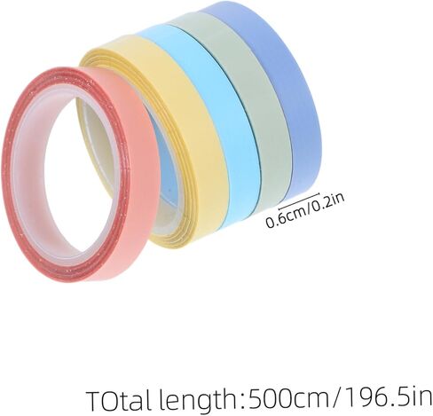Ganazono 10 Rolls قابلة للكتابة شريط التمييز القابل للإزالة لافتات لزجة لزجة للكتب والملاحظات ألوان لاستخدام المكتب والمدرسة in Kuwait
