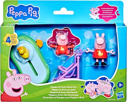 Peppa Pig Peppa و Evie's Park Playet مع 2 شخصين و 2 إكسسوارات ، ألعاب ما قبل المدرسة للفتيات والفتيان البالغة من العمر 3 سنوات وما فوق in Saudi Arabia