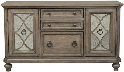 Pemberly Row French and English Tudiency Multi Credenza في Brown in Saudi Arabia