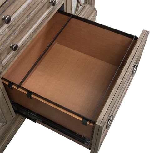 Pemberly Row French and English Tudiency Multi Credenza في Brown in Saudi Arabia