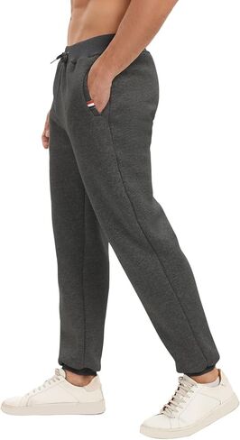 HEEKPEK Men's Winter Fleece Pants Sherpa Lined Jogging Sweatpants Cold Weather Warm Thermal Thick Lounge Track Joggers in Kuwait