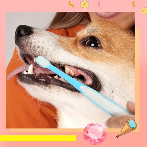 3 Pack Small Dog Toothbrush, Small Breed Cat Toothbrushes for Cat & Puppy, Utral Soft Bristles Deep Cleaning Mini Head Tooth Brush for Tiny Puppy Kitty in Kuwait