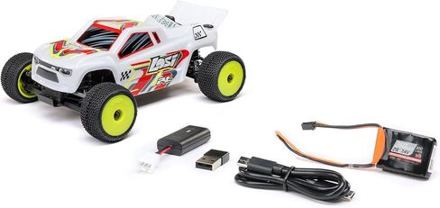 Losi Micro-T RC Car 1/28 2WD White RTR (تضمنت البطارية والشاحن) ، LOS-1392T1 in Kuwait