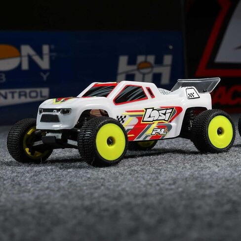 Losi Micro-T RC Car 1/28 2WD White RTR (تضمنت البطارية والشاحن) ، LOS-1392T1 in Kuwait