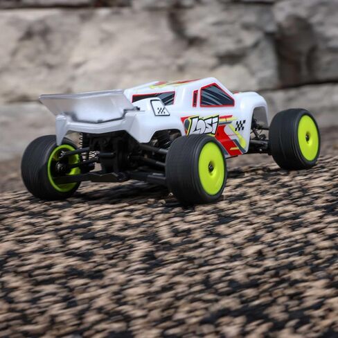 Losi Micro-T RC Car 1/28 2WD White RTR (تضمنت البطارية والشاحن) ، LOS-1392T1 in Kuwait
