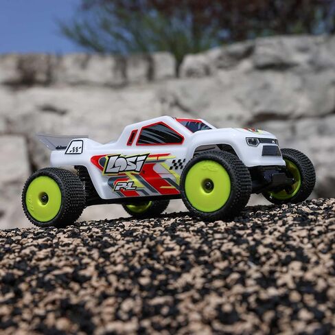 Losi Micro-T RC Car 1/28 2WD White RTR (تضمنت البطارية والشاحن) ، LOS-1392T1 in Kuwait