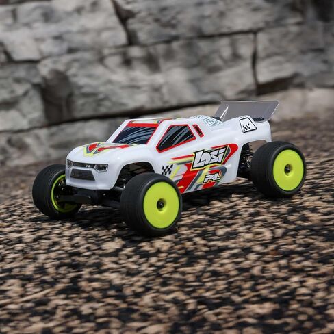 Losi Micro-T RC Car 1/28 2WD White RTR (تضمنت البطارية والشاحن) ، LOS-1392T1 in Kuwait