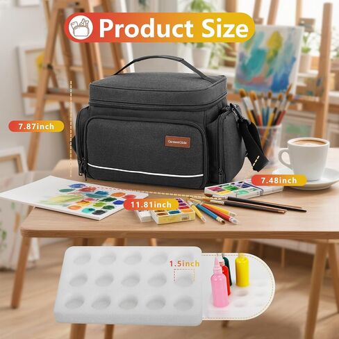 Acrylic Paint Organizer Bag, Art Supply Storage Organizer, Portable Paint Brush Holder Case, Watercolor Craft Painting Tube Storage for Acrylic Paint Apple Barrel & Painting Accessories(Only Bag) in Saudi Arabia