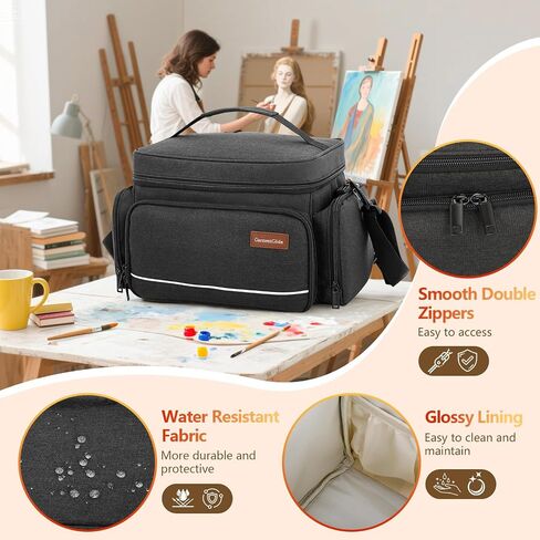 Acrylic Paint Organizer Bag, Art Supply Storage Organizer, Portable Paint Brush Holder Case, Watercolor Craft Painting Tube Storage for Acrylic Paint Apple Barrel & Painting Accessories(Only Bag) in Saudi Arabia