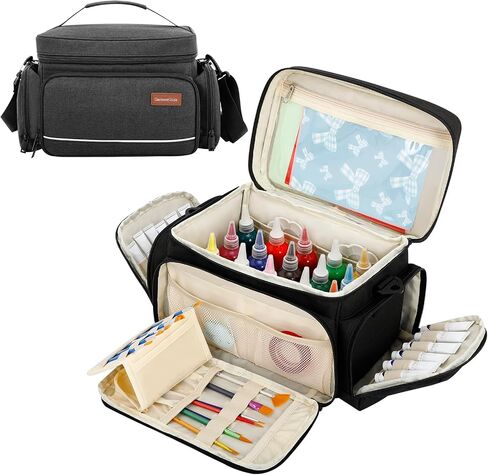 Acrylic Paint Organizer Bag, Art Supply Storage Organizer, Portable Paint Brush Holder Case, Watercolor Craft Painting Tube Storage for Acrylic Paint Apple Barrel & Painting Accessories(Only Bag) in Saudi Arabia