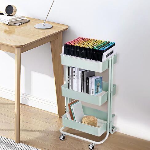 SANFURNEY Marker Pen Organizer Holder for Carts, 180 Slots Art Marker Pens Colored Pencils Rack, Desktop Craft Supply Organizer for Home Classroom Office in Kuwait