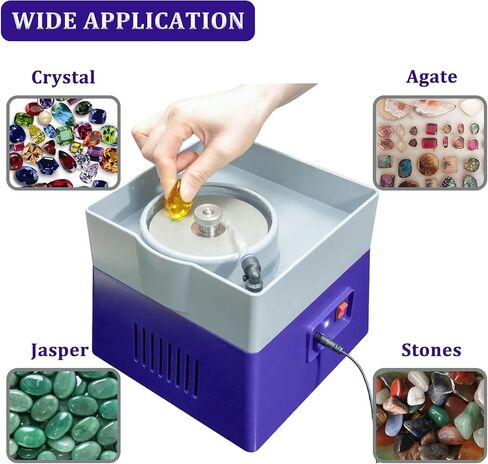 4" Flat Grinding Machine Stone Rock Polisher, Grinder, Shaper Shaping and Polishing Tools, Mineral Rock Polishing Machines, Grinding Machines in Saudi Arabia