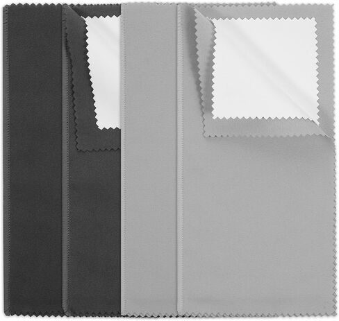 BOHUIZ 4 Pcs Silver Polishing Cloth, Multi-Layer Double-Sided Jewelry Cleaner Cloth, Jewelry Cleaning Cloth for Sterling Silver Jewelry, Gold, Diamond, Platinum, Tarnish Remove in Saudi Arabia