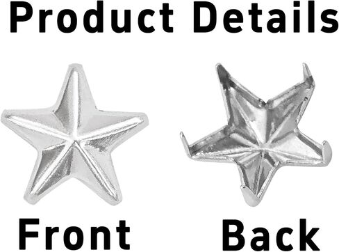 pson 100PCS 10mm Star Studs Rivets, Metal Heads Spikes for Punk Rock Clothing, Leathercraft DIY, Bags, Bracelets, and Pet Collars (Bronze) in Saudi Arabia