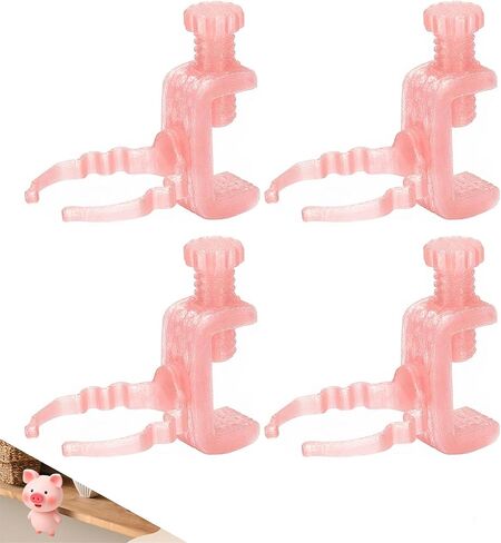 مشابك حافة الأثاث ｜ شاشة عائمة لأرقام 3-7 بوصة ｜ 6 عبوات لا تتساقف الجرف الموفرة للفضاء/منظم المكتب ｜ الشقة والسكاب الصدي in Kuwait