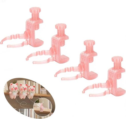 مشابك حافة الأثاث ｜ شاشة عائمة لأرقام 3-7 بوصة ｜ 6 عبوات لا تتساقف الجرف الموفرة للفضاء/منظم المكتب ｜ الشقة والسكاب الصدي in Kuwait