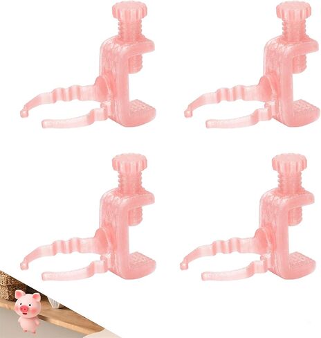 مشابك حافة الأثاث ｜ شاشة عائمة لأرقام 3-7 بوصة ｜ 6 عبوات لا تتساقف الجرف الموفرة للفضاء/منظم المكتب ｜ الشقة والسكاب الصدي in Kuwait