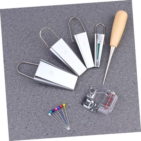 Artibetter 4 قطع صانع ربط الأشرطة النسيج DIY مجموعة لخياطة أدوات صانع شريط التحيز القابلة للتعديل in Kuwait