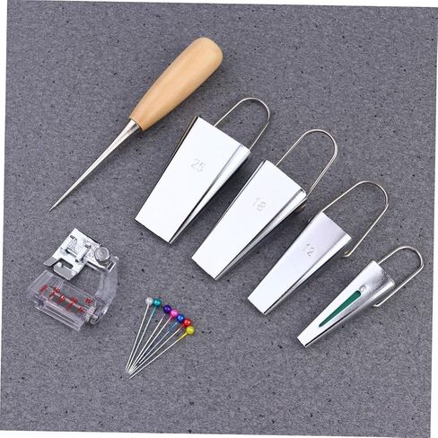 Artibetter 4 قطع صانع ربط الأشرطة النسيج DIY مجموعة لخياطة أدوات صانع شريط التحيز القابلة للتعديل in Kuwait