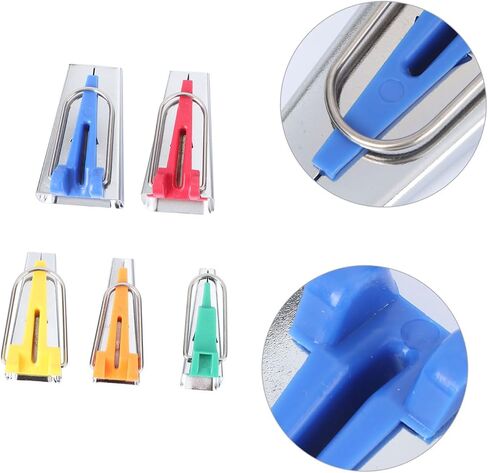 Artibetter 5PCS Bias Tape Maker Set Versatile Sewing Accessories for Quilting and Binding Includes 6mm 9mm 12mm 18mm and 25mm Sizes for DIY Sewing Projects and Crafts in Saudi Arabia
