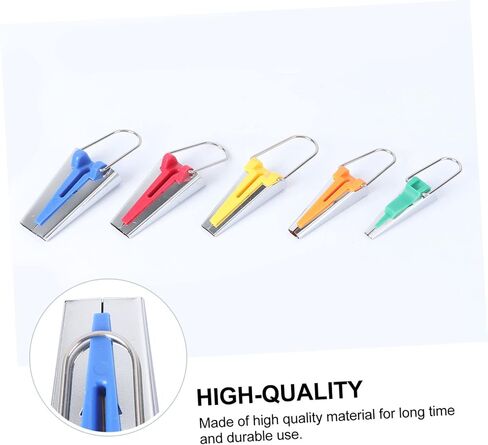 Artibetter 5PCS Bias Tape Maker Set Versatile Sewing Accessories for Quilting and Binding Includes 6mm 9mm 12mm 18mm and 25mm Sizes for DIY Sewing Projects and Crafts in Saudi Arabia
