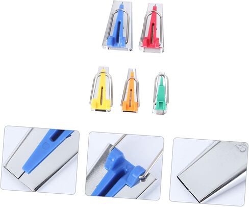 Artibetter 5PCS Bias Tape Maker Set Versatile Sewing Accessories for Quilting and Binding Includes 6mm 9mm 12mm 18mm and 25mm Sizes for DIY Sewing Projects and Crafts in Saudi Arabia