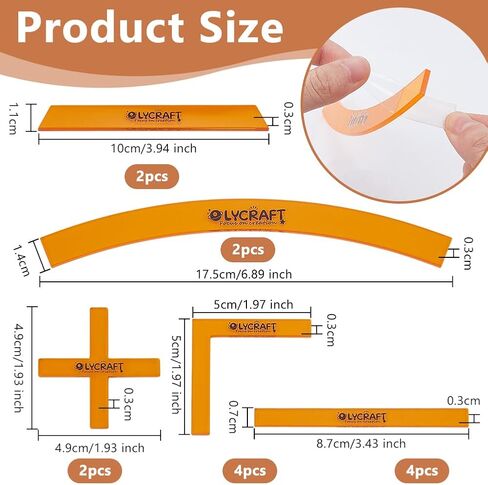OLYCRAFT 14pcs/1 Set Deployment Zone Template Orange Acrylic Ruler Objective Makers Set Acrylic Rulers Measuring Widget Tool Objective Marker Gaming Accessory for Tabletop Wargames Templates Set in Saudi Arabia