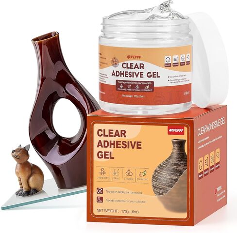 6 أوقية يعرض جل للمتحف Clear Exhibit Ashesives Museum Exhibition ، وهلام لاصق صافية للأشياء الثمينة والتحف ، والزجاج والكريستال ، والسيراميك ، والخشب ، ومتحف المعرض القابل لإعادة الاستخدام in Kuwait