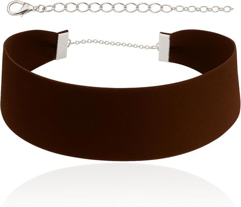 STACKABLE CREATIONS Wide Velvet Thick Black Choker Necklace for Women Girls, 90s Ribbon Neck Collar in Kuwait