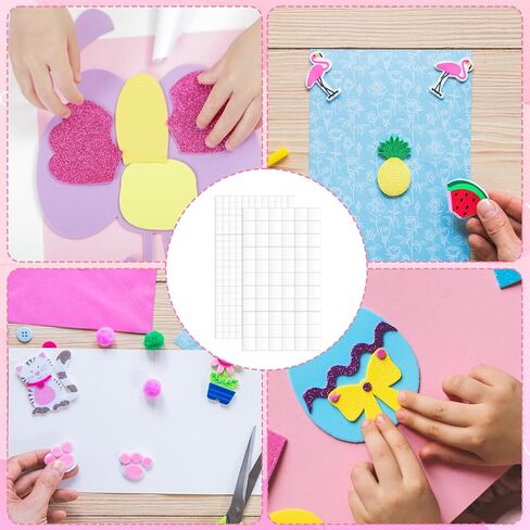 Xliuax 12 Sheets نقاط الرغوة مربعات ، مربعات رغوة مزدوجة من جانب الحرف ثلاثية الأبعاد شريط الرغوة المربع للاصطدام للاصطدامات للاصطدامات لمكتب سجلات DIY Supplies 2 (0.47in/12mm ، 0.24in/6mm) in Kuwait
