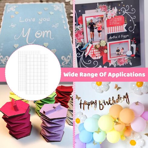 Xliuax 12 Sheets نقاط الرغوة مربعات ، مربعات رغوة مزدوجة من جانب الحرف ثلاثية الأبعاد شريط الرغوة المربع للاصطدام للاصطدامات للاصطدامات لمكتب سجلات DIY Supplies 2 (0.47in/12mm ، 0.24in/6mm) in Kuwait