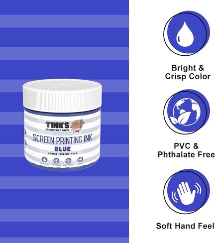 Tink's® Screen Printing Ink Yellow 8oz. - Fabric Paint for Cotton and Polyester and More, Water Based Ink for Silk Screens, Opaque Fabric Paint - Paintmaking Supplies for T-Shirt, Screen Print Direct® in Saudi Arabia