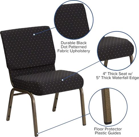 EMMA + OLIVER 21" W Stacking Church Chair in Plum Fabric - Gold Vein Frame in Saudi Arabia