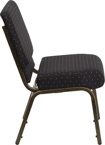 EMMA + OLIVER 21" W Stacking Church Chair in Plum Fabric - Gold Vein Frame in Saudi Arabia