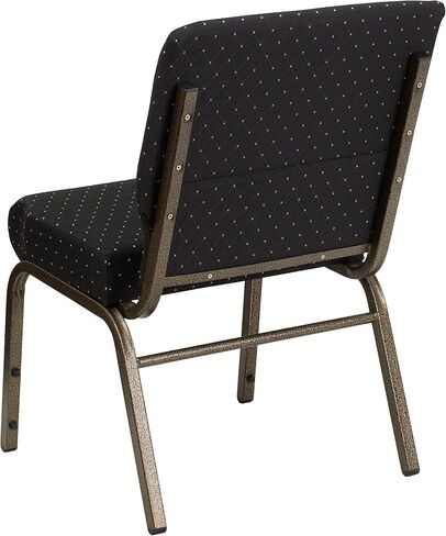 EMMA + OLIVER 21" W Stacking Church Chair in Plum Fabric - Gold Vein Frame in Saudi Arabia