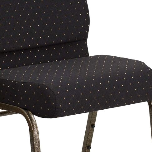 EMMA + OLIVER 21" W Stacking Church Chair in Plum Fabric - Gold Vein Frame in Saudi Arabia